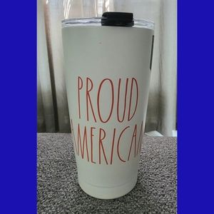 BNWT Rae Dunn Proud American 17 oz Insulated Stainless Steel Tumbler No Straw